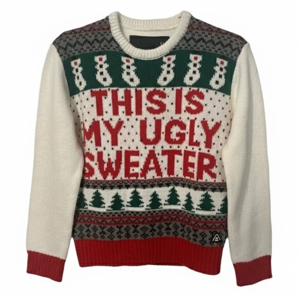 AMERICAN STITCH Kid’s Festive Red and Green Sweater - Picture 1 of 3